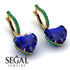 Heart Sapphire Earrings - Noelle No. 28
