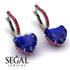 Heart Sapphire Earrings - Noelle No. 60