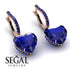 Heart Sapphire Earrings - Noelle No. 74