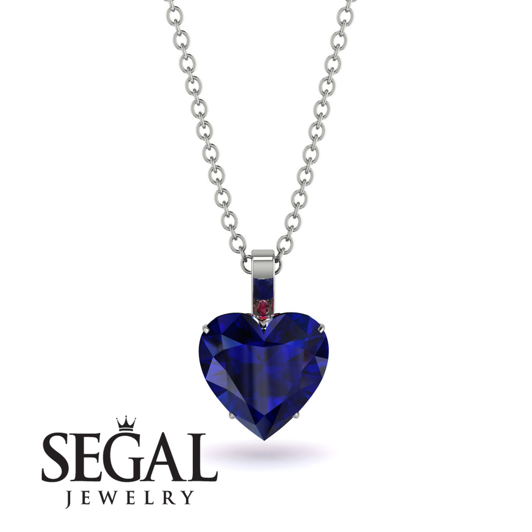 Heart Sapphire Necklace - Noelle No. 60