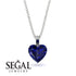Heart Sapphire Necklace - Noelle No. 15