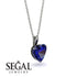 Heart Sapphire Necklace - Noelle No. 45