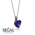 Heart Sapphire Necklace - Noelle No. 60