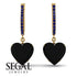 Heart Black Diamond Earrings - Noelle No. 67
