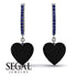 Heart Black Diamond Earrings - Noelle No. 69