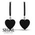 Heart Black Diamond Earrings - Noelle No. 39