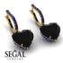 Heart Black Diamond Earrings - Noelle No. 67