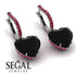 Heart Black Diamond Earrings - Noelle No. 54