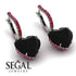 Heart Black Diamond Earrings - Noelle No. 54