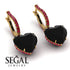 Heart Black Diamond Earrings - Noelle No. 52
