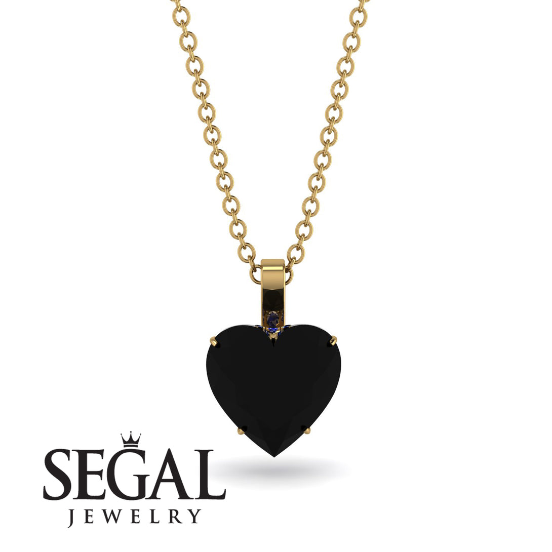 Heart Black Diamond Necklace - Noelle No. 67