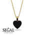 Heart Black Diamond Necklace - Noelle No. 67