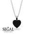 Heart Black Diamond Necklace - Noelle No. 39