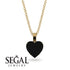 Heart Black Diamond Necklace - Noelle No. 7
