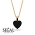 Heart Black Diamond Necklace - Noelle No. 37