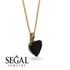 Heart Black Diamond Necklace - Noelle No. 7