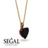 Heart Black Diamond Necklace - Noelle No. 52