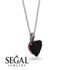 Heart Black Diamond Necklace - Noelle No. 54