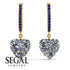 Heart Diamond Earrings - Noelle No. 61