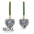 Heart Diamond Earrings - Noelle No. 16