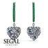 Heart Diamond Earrings - Noelle No. 18