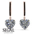 Heart Diamond Earrings - Noelle No. 32