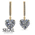 Heart Diamond Earrings - Noelle No. 1