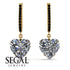Heart Diamond Earrings - Noelle No. 31