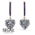 Heart Diamond Earrings - Noelle No. 62