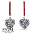 Heart Diamond Earrings - Noelle No. 47