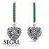 Heart Diamond Earrings - Noelle No. 17