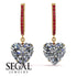 Heart Diamond Earrings - Noelle No. 46
