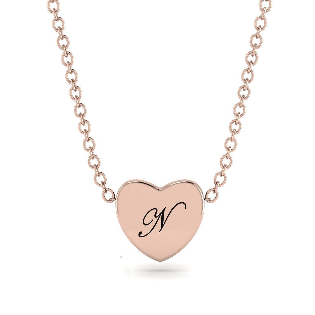 Heart Initial Necklace - Emory No. 2