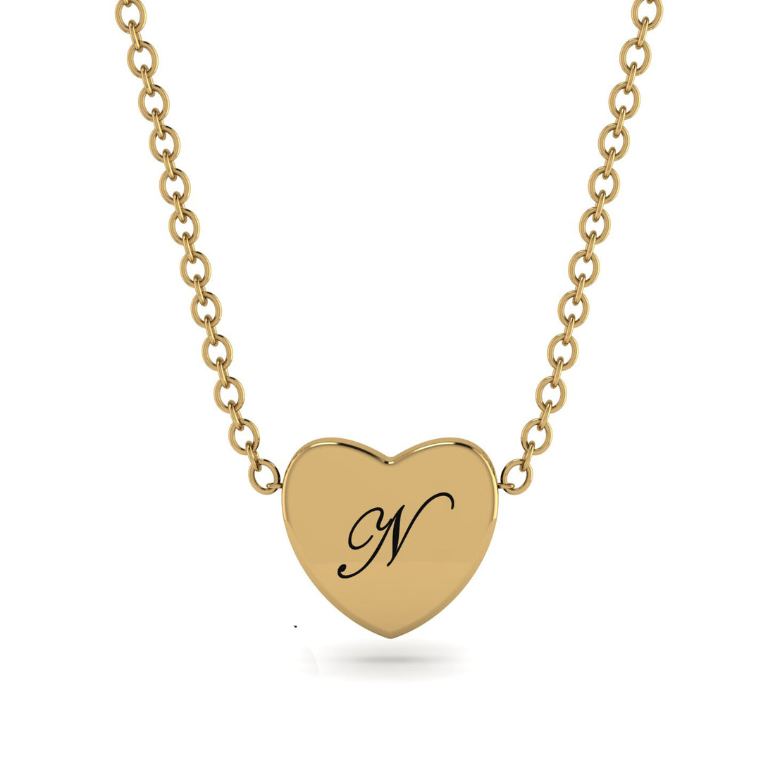 Heart Initial Necklace - Emory No. 1