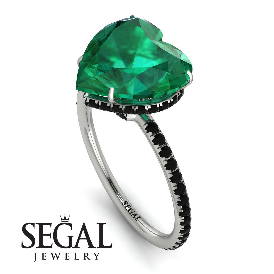 Heart Shape Emerald Ring - Noelle No. 36