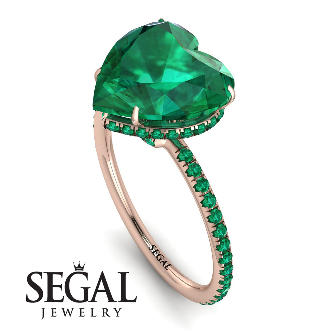 Heart Shape Emerald Ring - Noelle No. 20