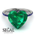 Heart Shape Emerald Ring - Noelle No. 66