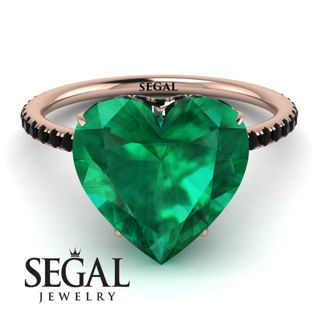 Heart Shape Emerald Ring - Noelle No. 35