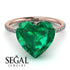 Heart Shape Emerald Ring - Noelle No. 5