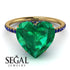 Heart Shape Emerald Ring - Noelle No. 64