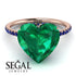 Heart Shape Emerald Ring - Noelle No. 65