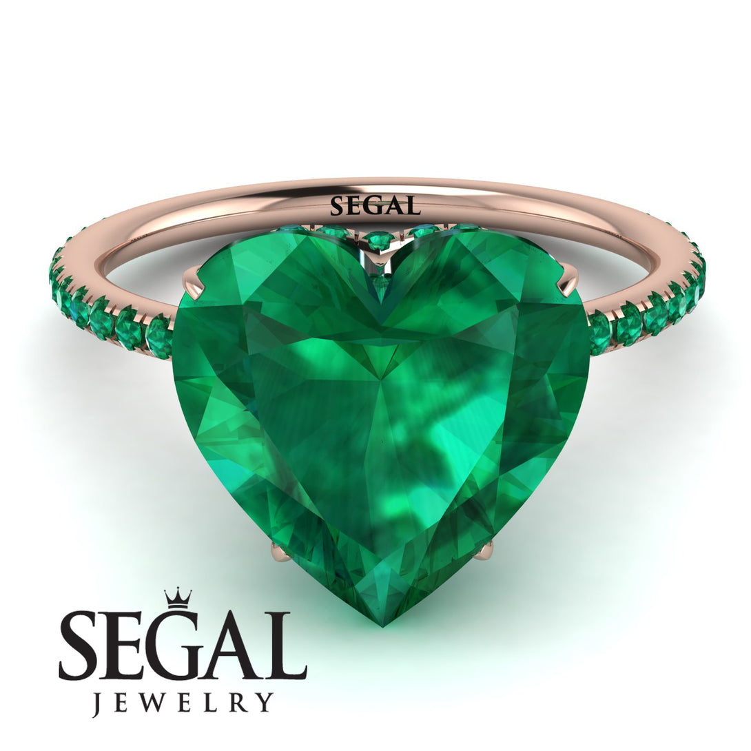 Heart Shape Emerald Ring - Noelle No. 20