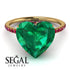 Heart Shape Emerald Ring - Noelle No. 49
