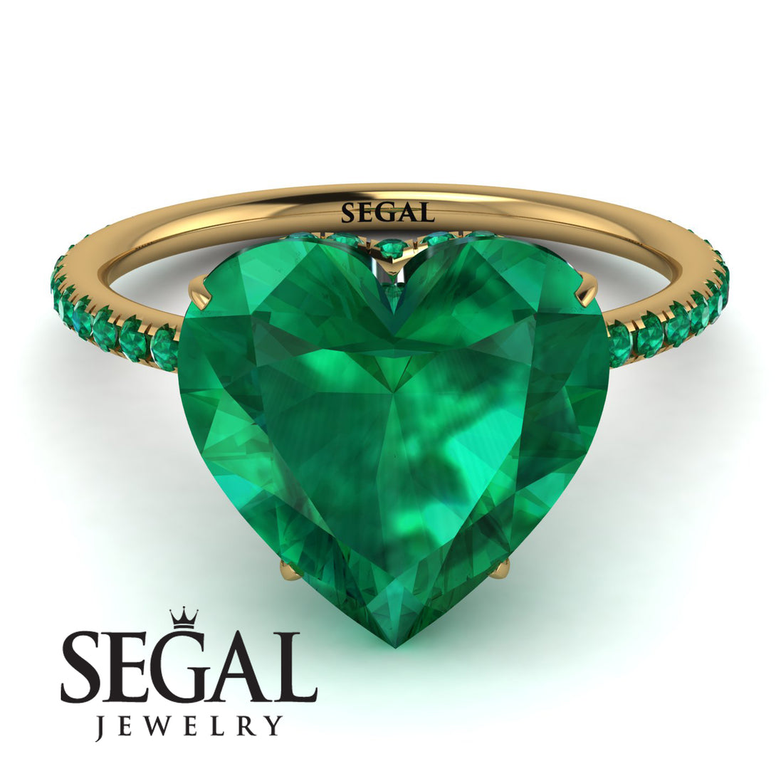 Heart Shape Emerald Ring - Noelle No. 19