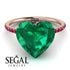 Heart Shape Emerald Ring - Noelle No. 50