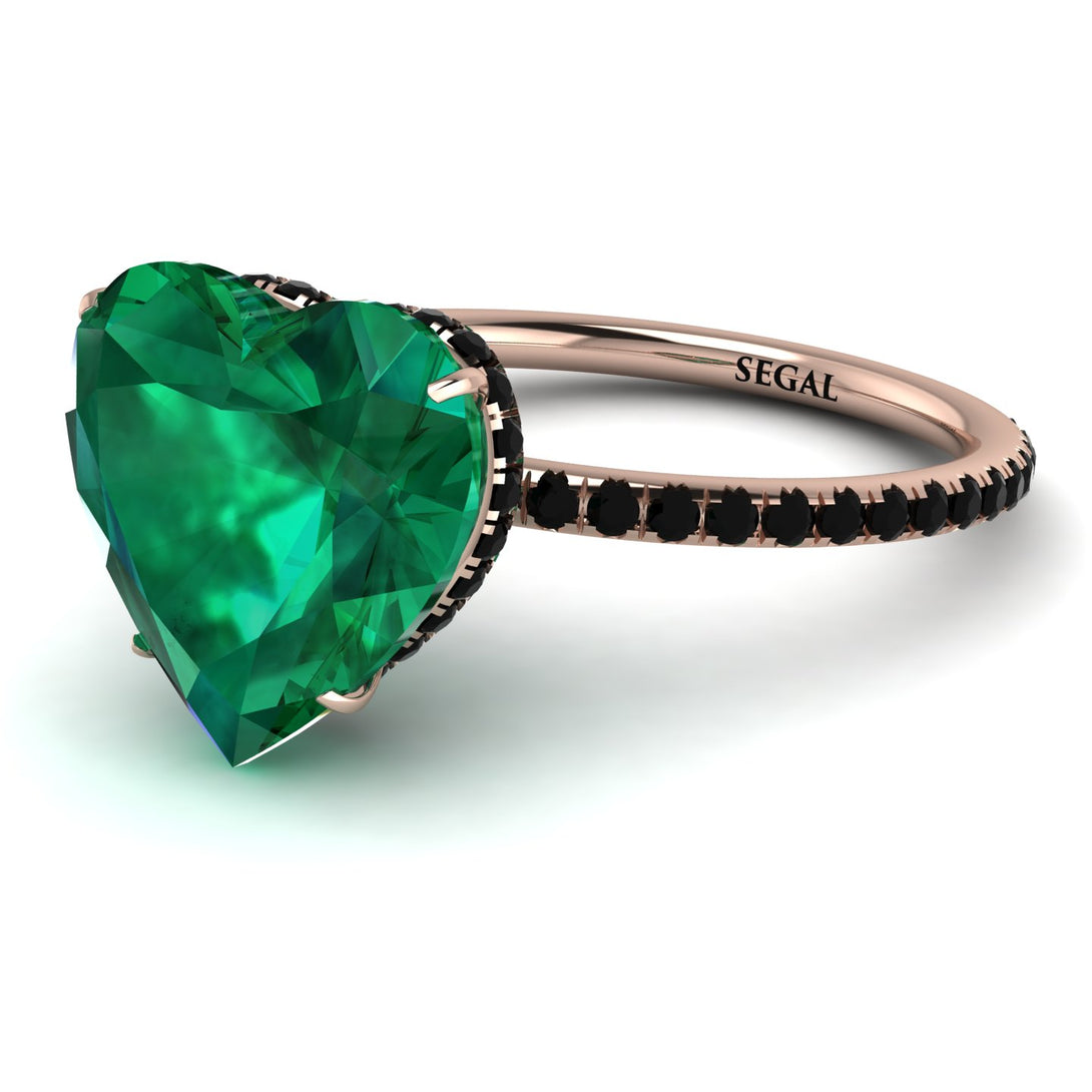 Heart Shape Emerald Ring - Noelle No. 35