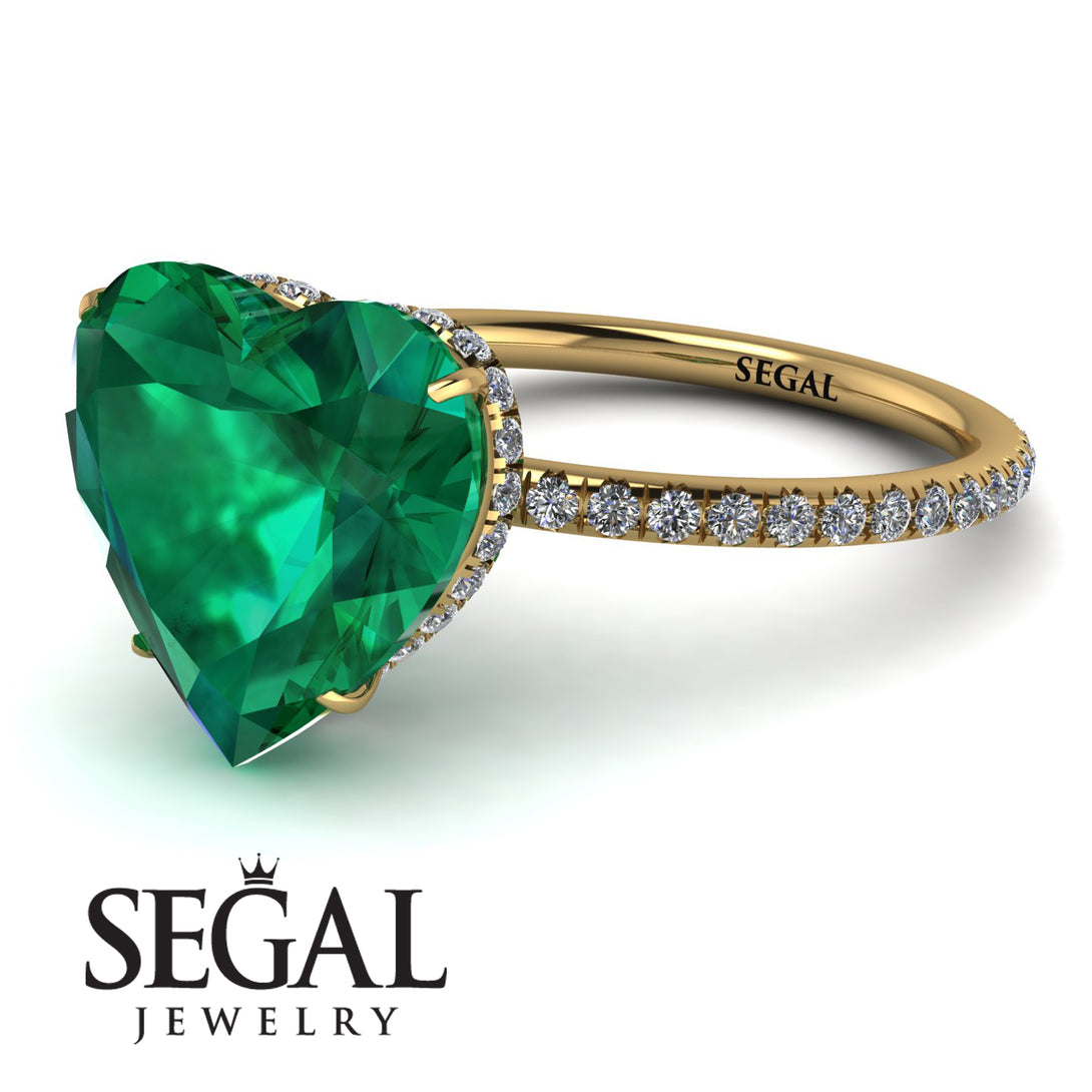 Heart Shape Emerald Ring - Noelle No. 4