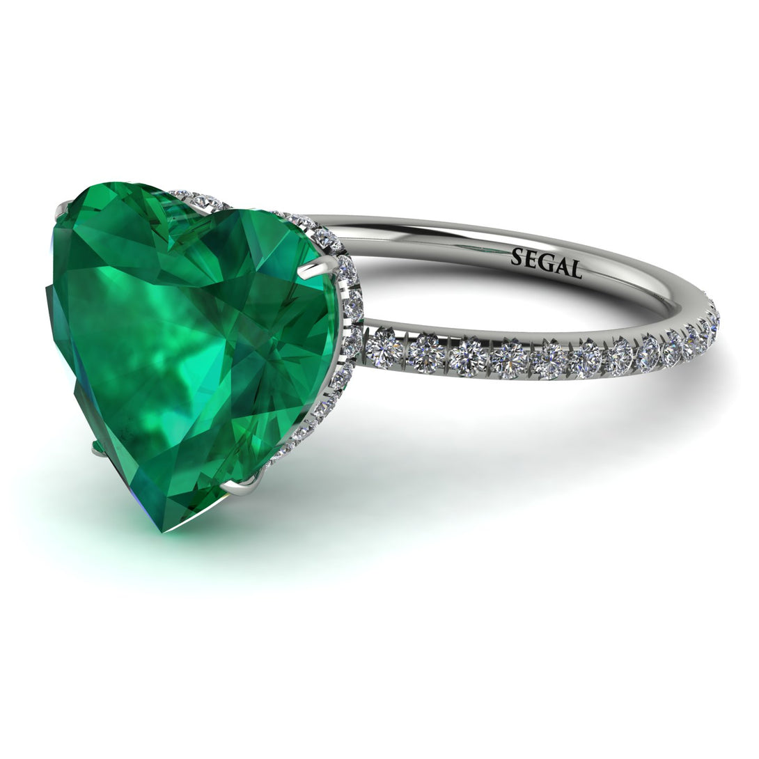 Heart Shape Emerald Ring - Noelle No. 6