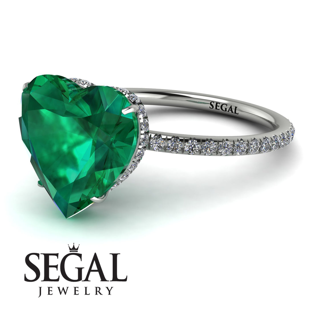 Heart Shape Emerald Ring - Noelle No. 6