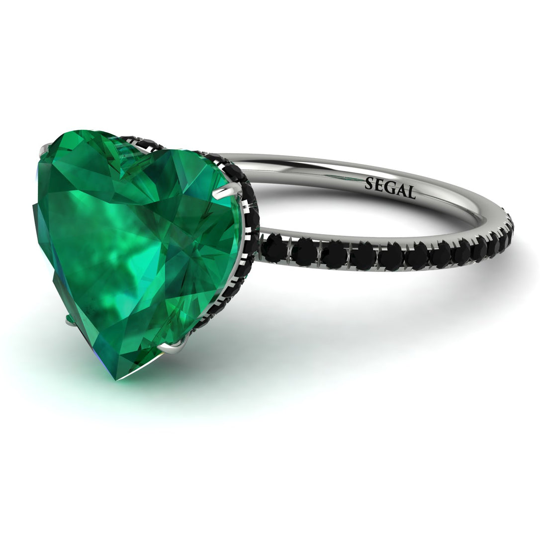 Heart Shape Emerald Ring - Noelle No. 36